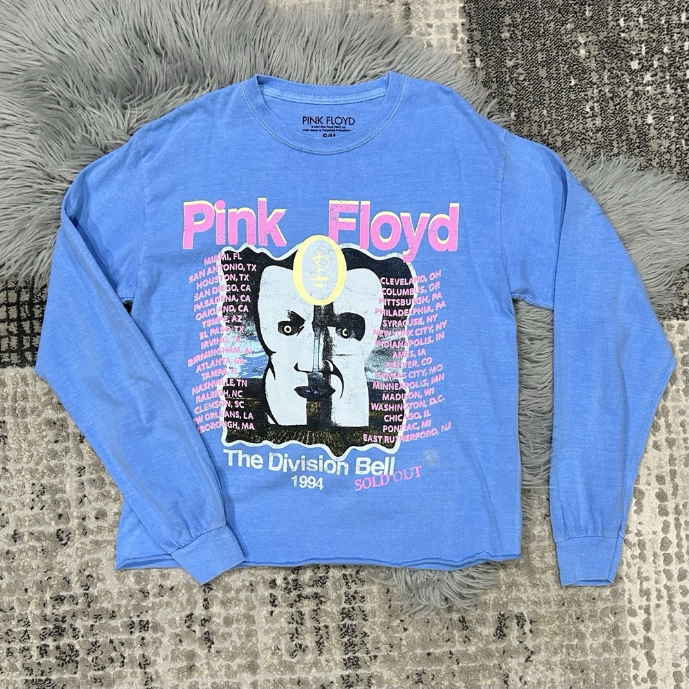 Pink Floyd Women's Blue Long Sleeve Graphic Tee Size S/M